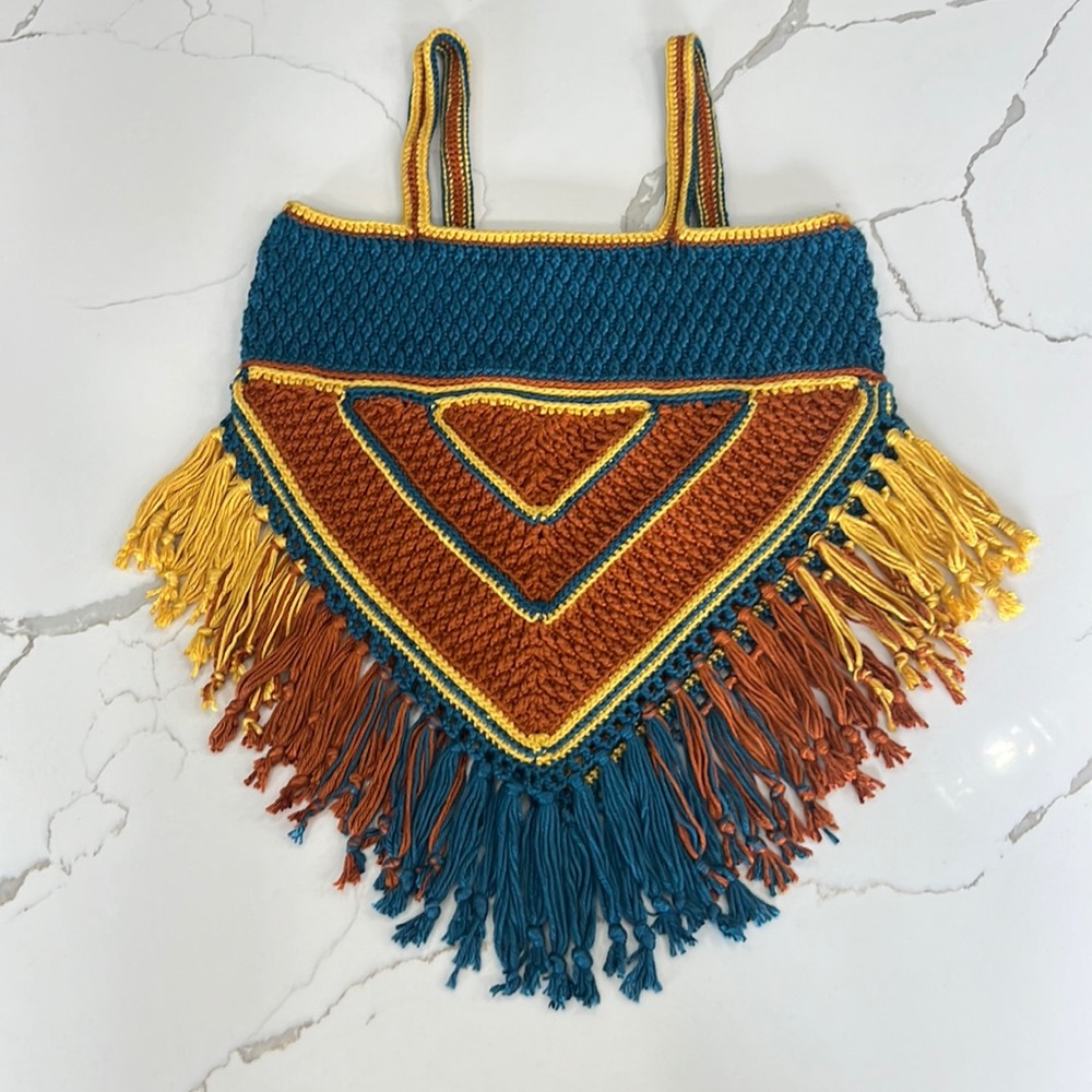 Super cute & unique crochet fringe top